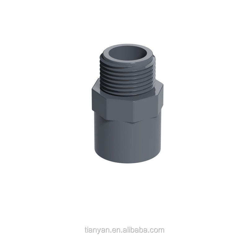 Factory price Manufacturer good quality PVC Fitting UPVC Rubber Joint plastic pipe fitting for Industry use grey color union