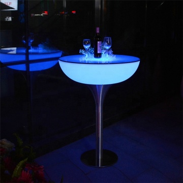 Portable LED Illuminated Nightclub Bar Chairs & High Bar Tables