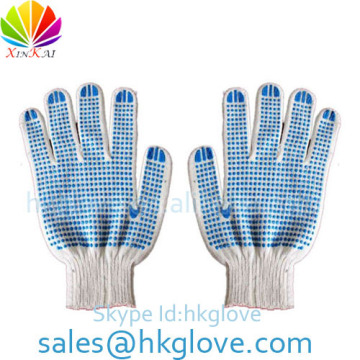 MADE IN CHINA Blue Pvc Dots Gloves