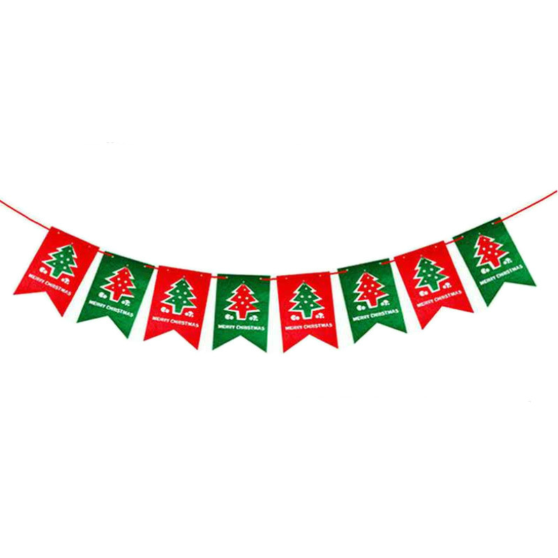 3M Christmas Banners Hanging Santa Claus Banner Snowman Elk Flag Xmas Trees Banners Decor 2021 Merry Christmas Navidad New Year