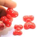 Lovely Red Bowknot Shaped Flatback Resin Cabochon 100 sztuk / worek Handmade Craft Decoration Toy Decor Beads