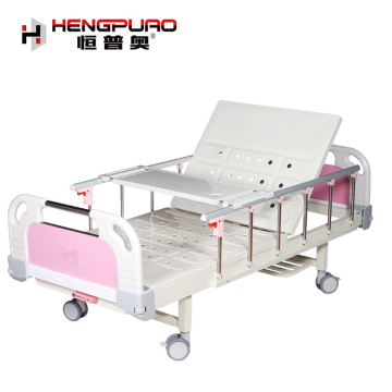 Punching bed board hospital bed with wheel