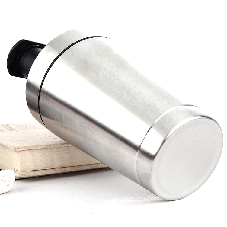 500ml Double Wall Stainless Steel Protein Shaker Vacuum Flasks with Stainless Steel Ball