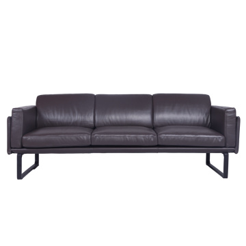 202 OTTO tamsiai ruda odinė sofa