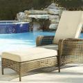 Mobilier de jardin Rattan Sun Lounger Chaise de plage en plein air