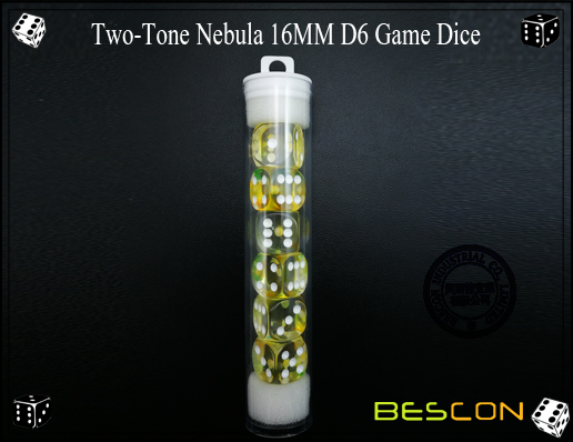 Zwei-Ton Nebelfleck 16MM D6 Spiel Dice-4 Two-Tone Nebula 16MM D6 Game Dice-4