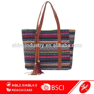 Ethnic Style Fashion Women Tote Bags Cotton Tassels Hand bags