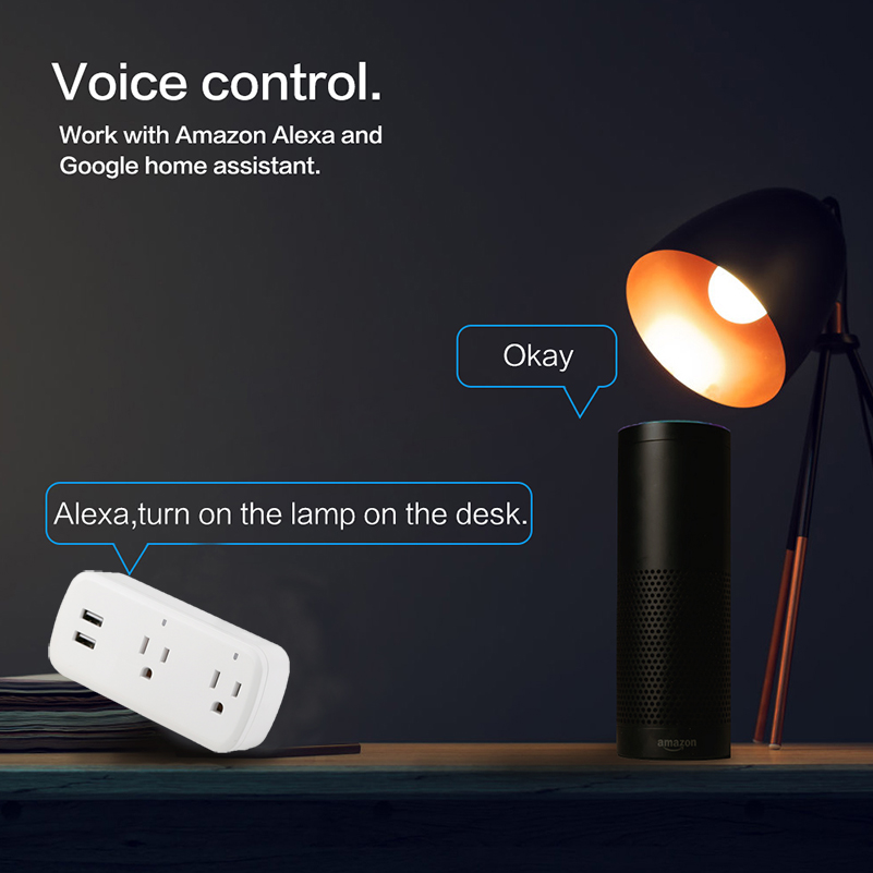 240V Alexa Mini Wifi Wall Socket US Smart Plug Amazon Alexa Smart Plug