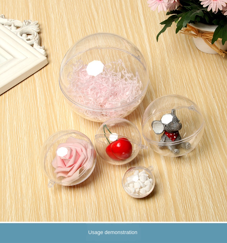 Christmas Tree Decoration Transparent Ball Xmas Hanging Ornament Craft Sphere