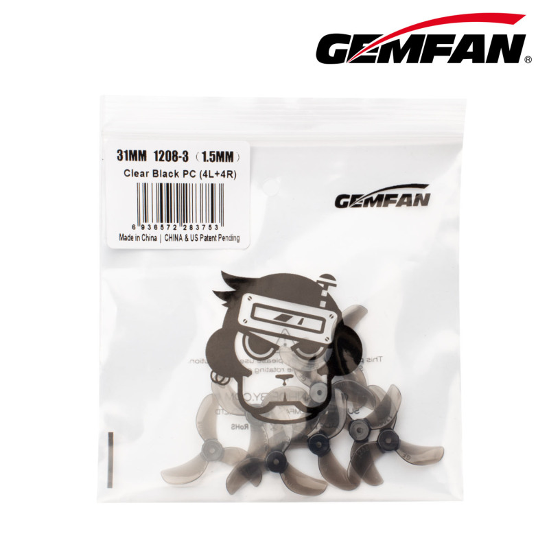 3-Blade PC Propeller 1208 1.5mm for FPV Freestyle Mini Inch Cinewhoop DIY
