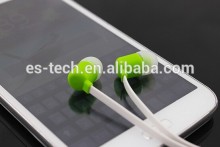 Mini earphone Flat cable in ear earphone plastic earbuds