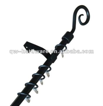 Metal Curtain Pole With Plastic Finial