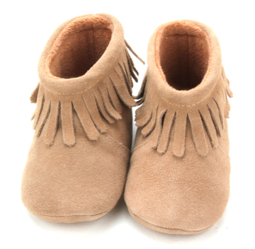 Wholesale Winter Baby Boots Warm Plush Genuine Leather Newborn Baby Boots