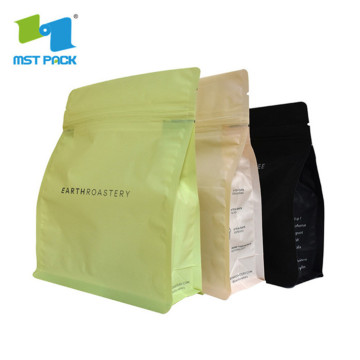 biodegradable digital printing kraft paper coffee bags with valve