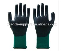 Wrinkle Palm 13guage Nylon Rubber Latex Coatted Glove