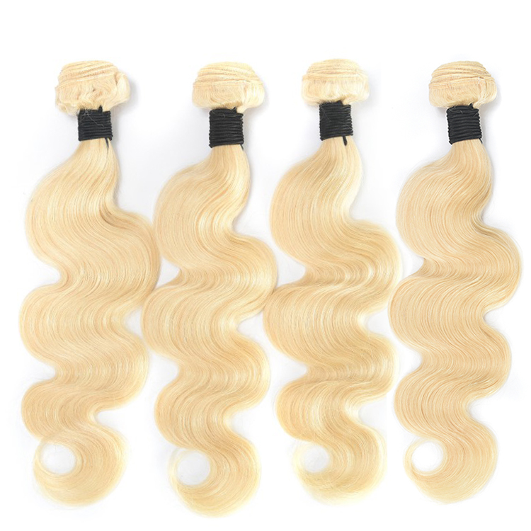 Wholesale 613 Virgin Hair Bundle Blonde Virgin Hair Body Wave Human Hair Weave Bundles