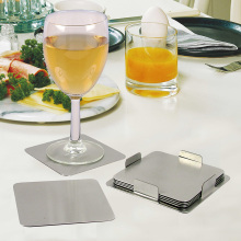 6pcs coasters with holder