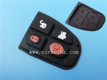 Discount ! 4 button remote key blank casing for Jaguar rubber pad key button replacement