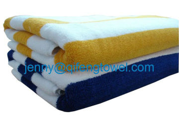 strip jacquard velour beach towel