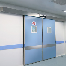 Porta scorrevole in ospedale aderente in acciaio inox