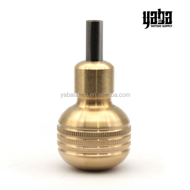 YaBa Round & Diamond Self-locking Copper Tattoo Machine Handle Tattoo Grip Tube