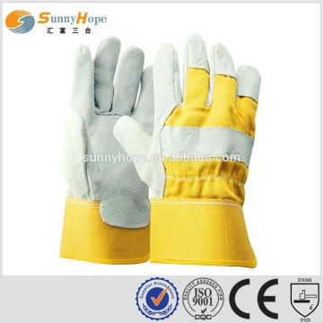 Sunnyhope hot sale safety rubberized cuff rigger gloves,leather gloves