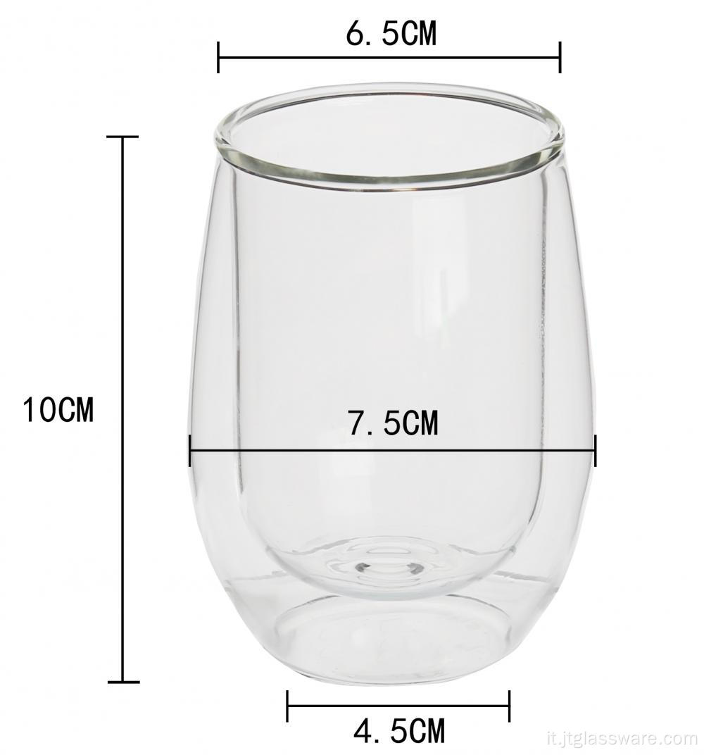 Tazze di vetro quadrate in vetro per bere