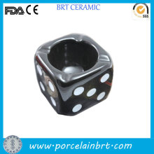 Ceramic dice print decorative modern ashtray