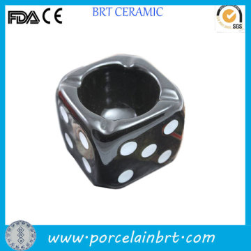 Ceramic dice print decorative modern ashtray