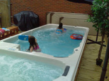 hydrotherapy swim spa with balboa control system