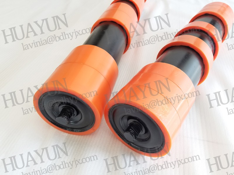 152mm Dia Rubber Disc Conveyor Cleaning Idler