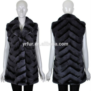 YR877 High Quality Rex Rabbit Fur Vest Women Expensive