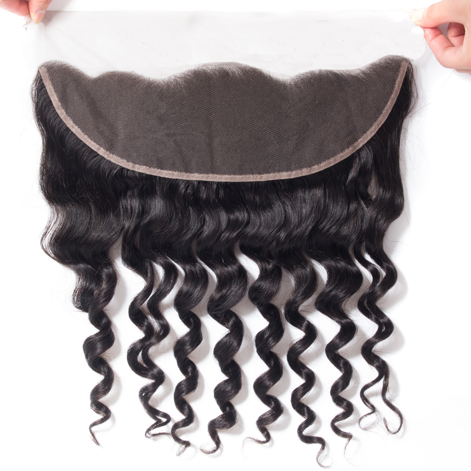 CELIE Cuticle Aligned Raw Cambodian Frontal Best Quality Light Brown 13x4 Loose Deep Wave Curly Frontal Hairs