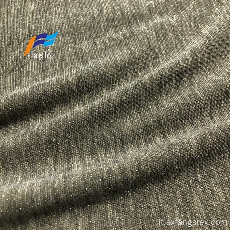 Tessuto in lycra lucido spandex di poliestere lavorato a maglia in nylon lurex