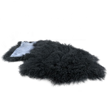 dyed color long hair curly fur 115/60cm mongolian lamb rugs