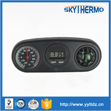 3 in 1 car compass clock digital thermometer
