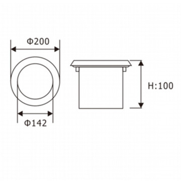 LEDER Watt Square 18W Lampada da incasso a LED