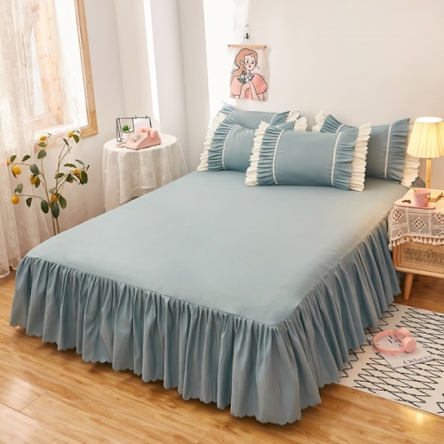 New style lotus leaf skin-friendly sanding bed skirt