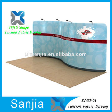 3X4 S Shape Tension Display,10ft Straight Exhibition Tension Fabric Display Stand                        
                                                Quality Choice