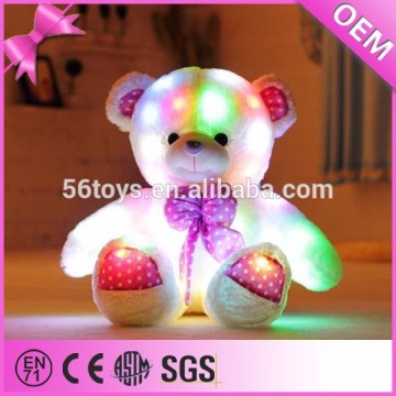 Colourful nice birthday gift idea glow in the dark plush toy