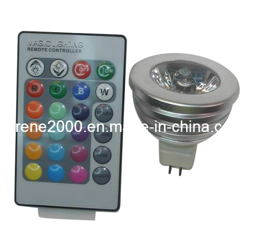 3W RGB LED Spot Light (KR-M1X3-RGB(R-MG3RGB-RP)) GU10, E27