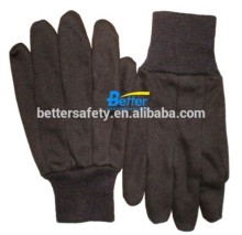 Knit Wrist Men's Brown Jersey Cotton Glove Bulk Price