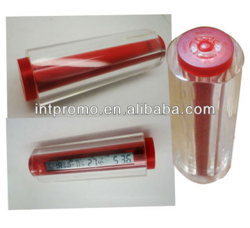 Multifunction columm round desktop calendar LCD clock