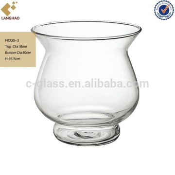 Mouth blown large hurricane candle holders bulk
