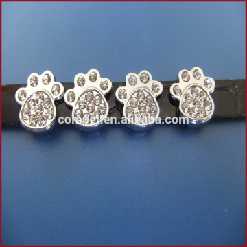 DIY pet paw print jewelry metal diamond footprints jewelry cat and dog paw print jewelry