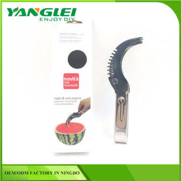 Safe Watermelon Fruit Slicer Cutter Server Corer Stainless Steel Scoop Utensils