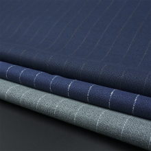 Luxury Italian Stripe Wool-Polyester Suit Fabric