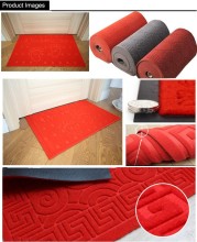 Non woven velour mat with pvc backing