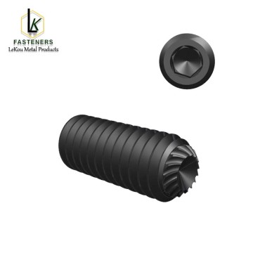 Serrated-Locking Alloy Steel Cup-Tip Set Screws