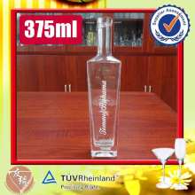 fancy long neck cork high flint material 375ml glass rum bottles